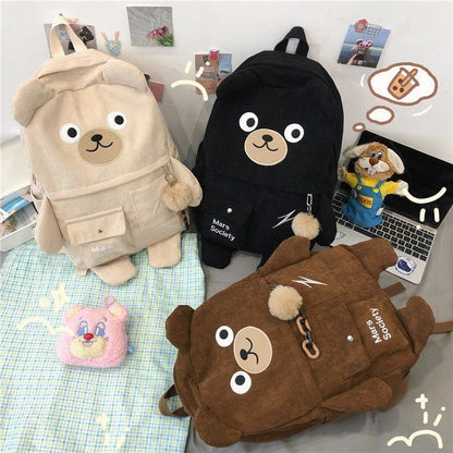 Backpacks Cute Multi-pockets School Bags Large 30*13*43 CM Polyester 20-35 L 1PC