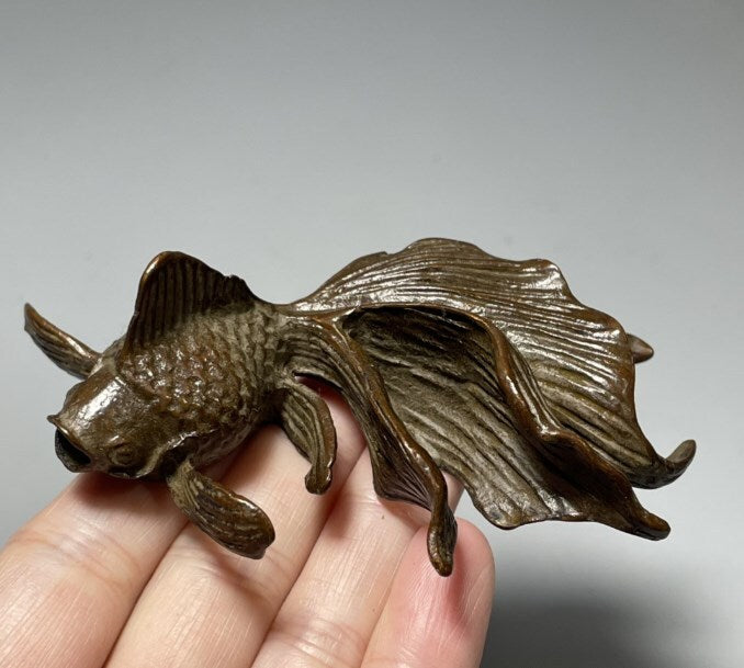 Fortune collection Fish Mascot Zhaocai Tea Pet Pen stand Ornaments statue decor
