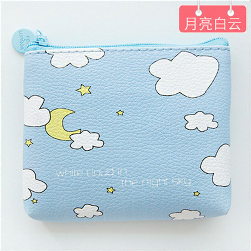 Lady Cash Bag Money Card Coin Purses Wallet Clamps Mini Handbag Girls PU Leather
