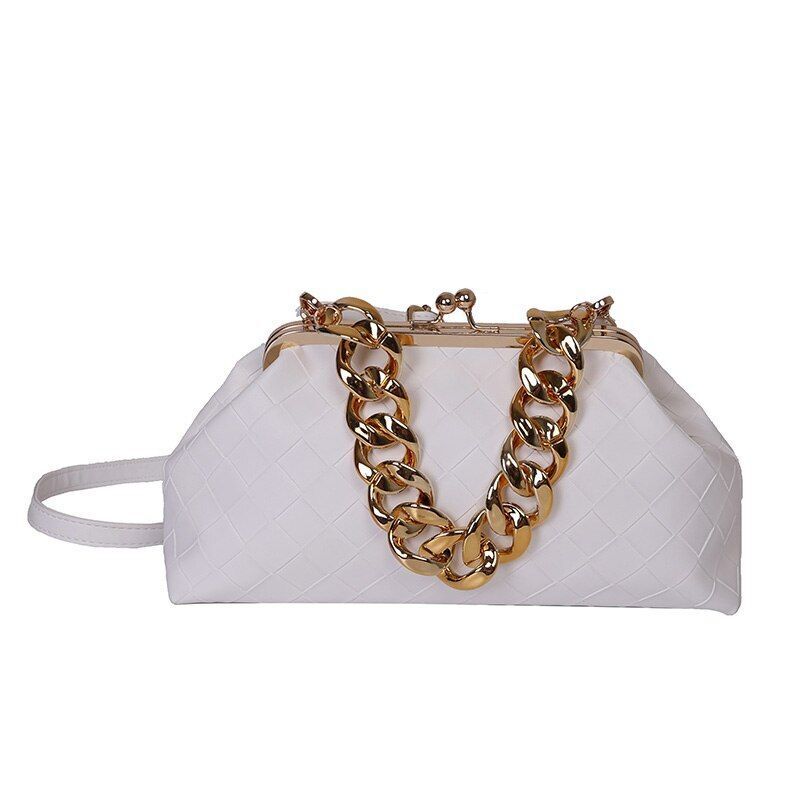 Shoulder Bag Leather Crossbody Bag Luxury Handbags Thick Chain Cloud Clutch Bags