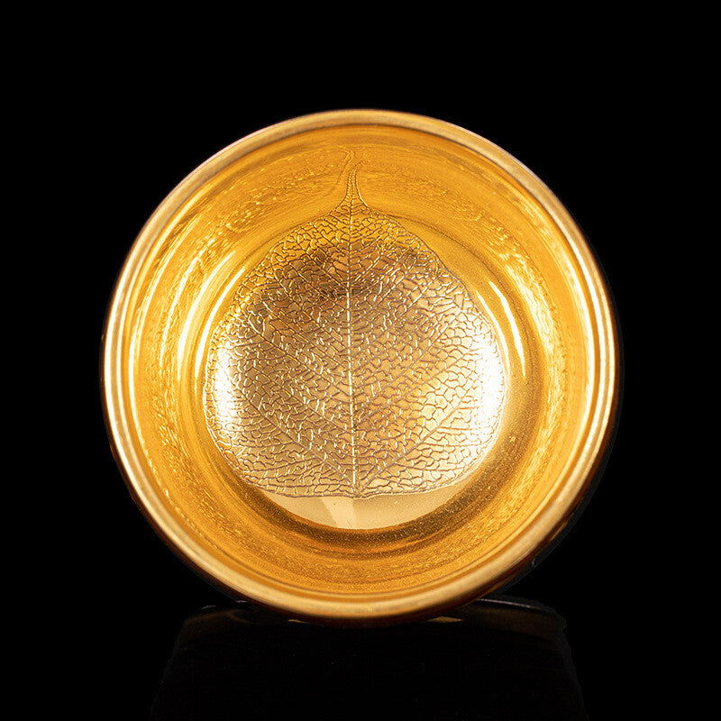 Creative Tea Cup Handmade Relief Ceramic Gilding Master Cup Chinese Kungfu Cup