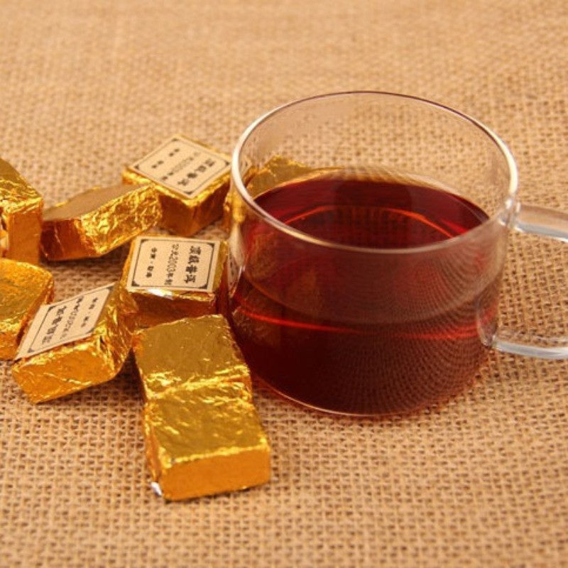 500g Pu'er Yunnan Menghai Small Square Brick 2003 Pu Erh Tea Ripe Tea