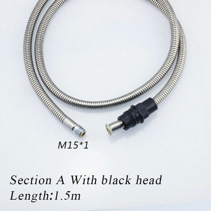 Stainless Steel Chrome Surface Pull Out Shower Pipes Kitchen Drain Faucets Hose