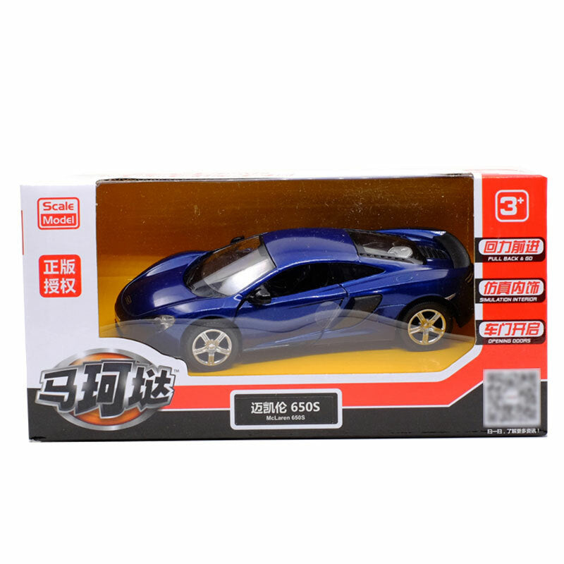 1/36 Scale McLaren 650s Model Car Diecast Toy Vehicle Kids Toys for Boys Blue