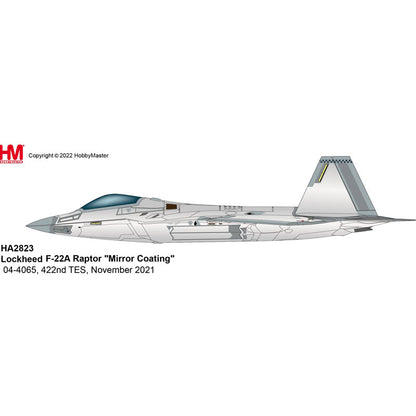 HM 1/72 US F22 fighter model F-22A "Mirror Coating" 422nd 2021