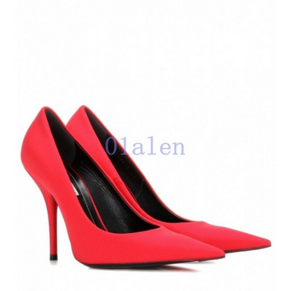 Women's High Stiletto Heel Pointed Toe Slip On Pump Wedding Party Shoes Stylish