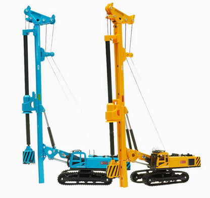 1:64 KDW Rotary Drilling Rig Construction Machine Equipment Diecast Model Blue
