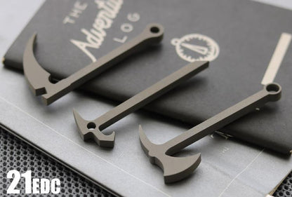 EDC Titanium Multifunctional Crowbar Axe Bottle Opener Keychain Necklace Pendant