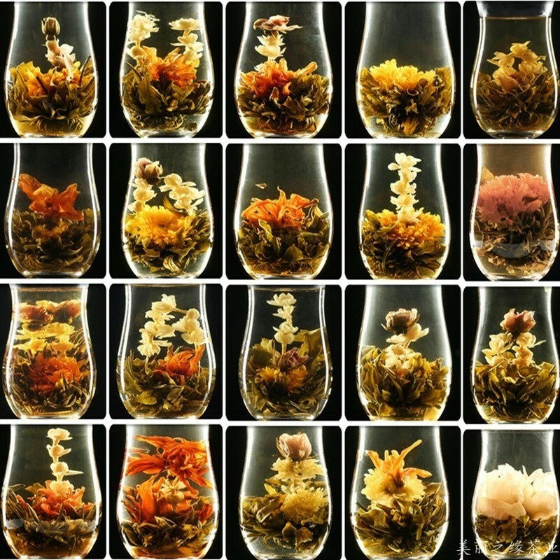 20 type Blooming Tea Green Tea Artistic Blossom Flowers Tea Blooming Tea Balls