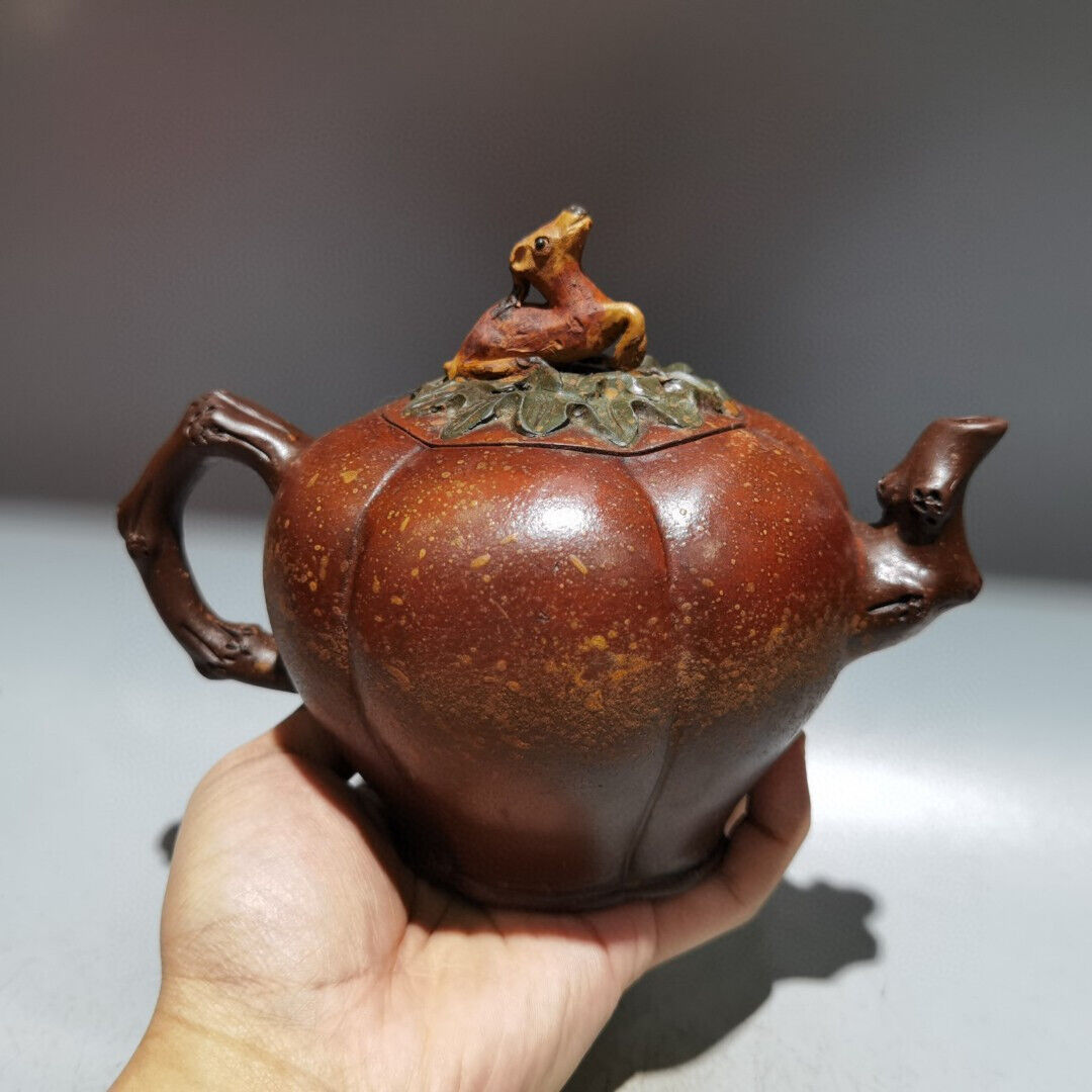 China Yixing Zisha Clay Handmade Exquisite Kung Fu Tea Set Teapot 品名：呦呦鹿鸣 底款：蒋燕庭