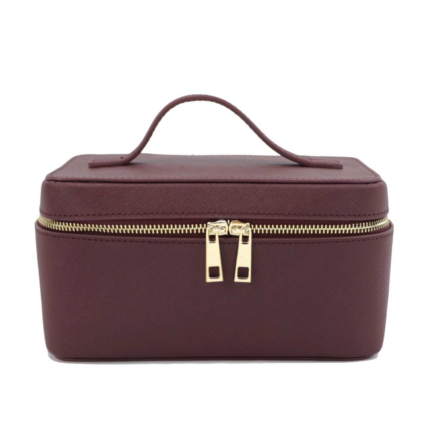 Leather Travel Case Bag Portable Hanging Makeup Organizer Cosmetic Bag For Women