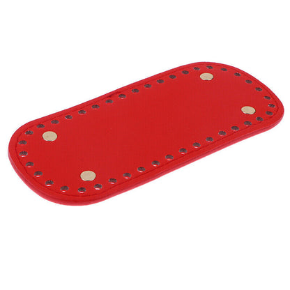 1Pc Oval Long Bottom For Knitted Bag PU Leather Bag Handmade Bottom With Holes