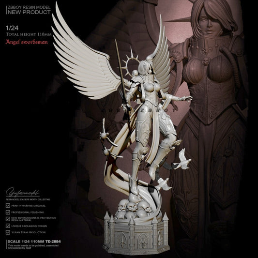 1:24 resin figure model kit Fantasy Angel Sword God Unassembled unpainted