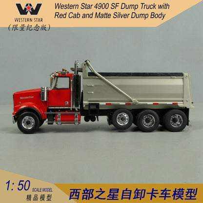 1:50 DM Western Star Dump Truck Construction Machines Equipment Diecast Model