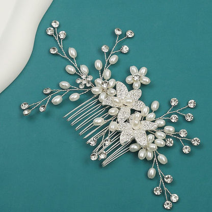 Women Hair Combs Korean Fashion Pearl Handmade Hairpins Clip DIY Styling Jewelry