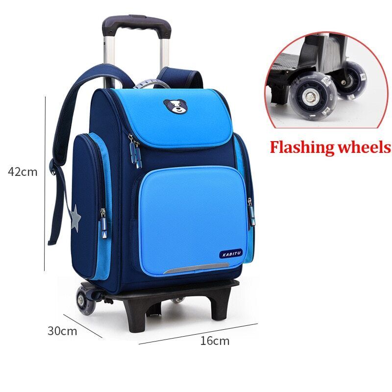 Student School Bag Backpack Bag School Backpack Wheeled Bag Trolley Wheels