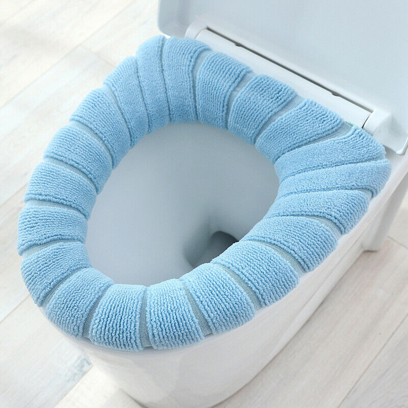 Cubierta De Asiento De Inodoro De Baño Alfombrilla Lavable Acrílica Suave Cálida