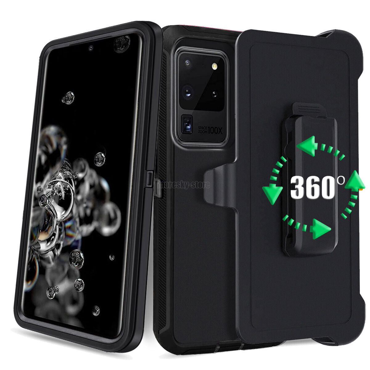 For Samsung Galaxy S20 Ultra/+/FE Hybrid Rugged Case Cover + Holster Belt Clip