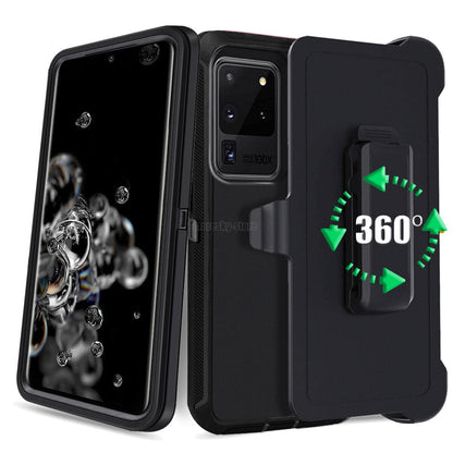 For Samsung Galaxy S20 Ultra/+/FE Hybrid Rugged Case Cover + Holster Belt Clip