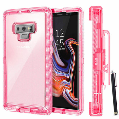 Luxury Clear Case Kickstand Clip Stand Holster Cover For Samsung Galaxy Note 9