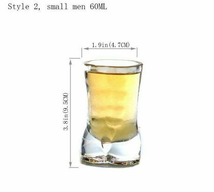 60/400ML Unique Beer Cups Funny Body Shape Wine Glass Whisky Vodka Shot Glasses