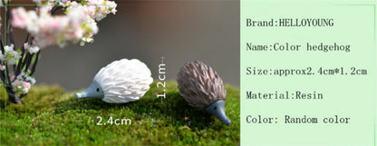 Moss Micro Landscape Garden Deco Mini 8pcs Color Hedgehog Decoration Supplies