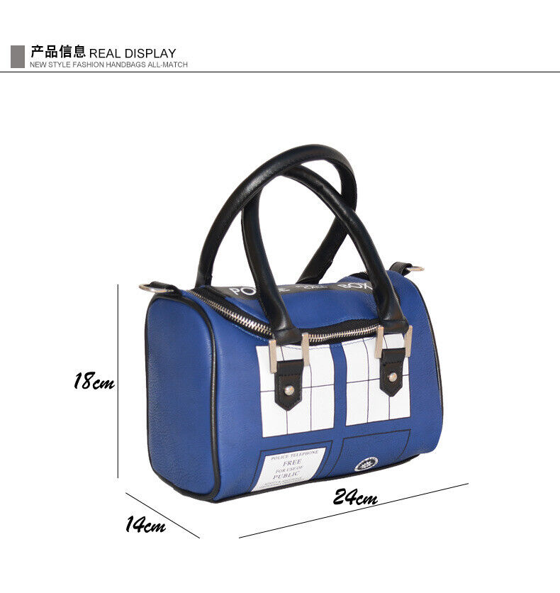POLICE BOX Backpack TV Movie Handbag Doctor Who Shoulder Bags Satchel Purse
