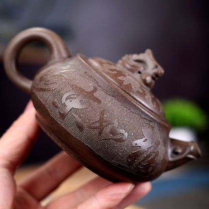 Chinese Tea Pot Handmade Master Pot Marked 7 Infuser Holes Original Ore Clay New