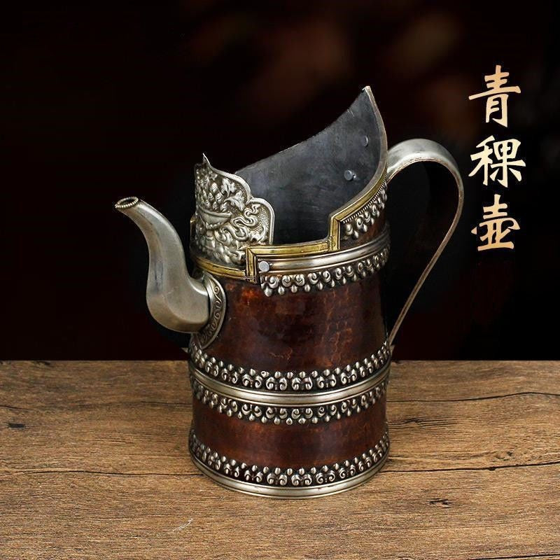 Nepalese Tibetan Brass Teapot Butter Tea Pot Ethnic Tibetan Style Water Pitcher
