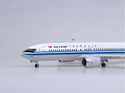 1:85 47CM AIR CHINA BOEING 737 MAX Passenger Airplane Landing gear Resin Model
