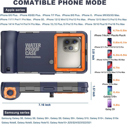 Underwater Phone Cases for Snorkeling, Waterproof Phone Case for Phone/Samsung