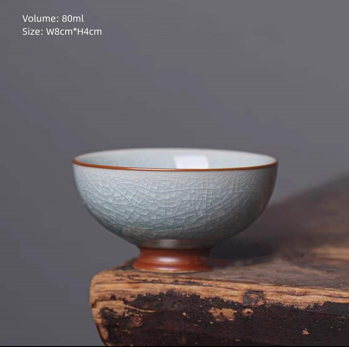 One Cup Porcelain Crackle Glaze Tea Cup Chinese Kungfu Cup Celadon Ceramic Cups