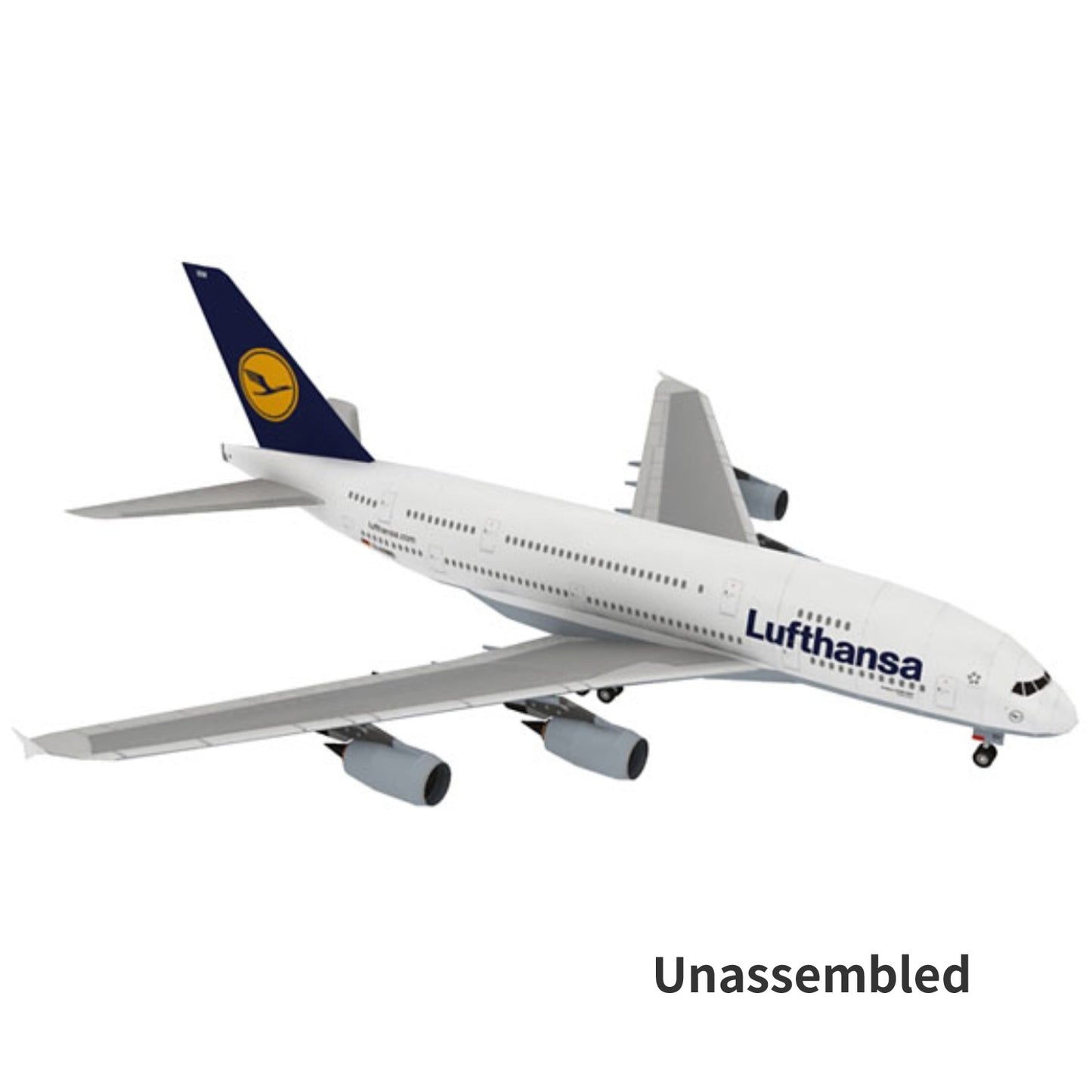 1:100 A380 German Lufthansa Airliner Plane Model Set Aviation Paper Unassembled
