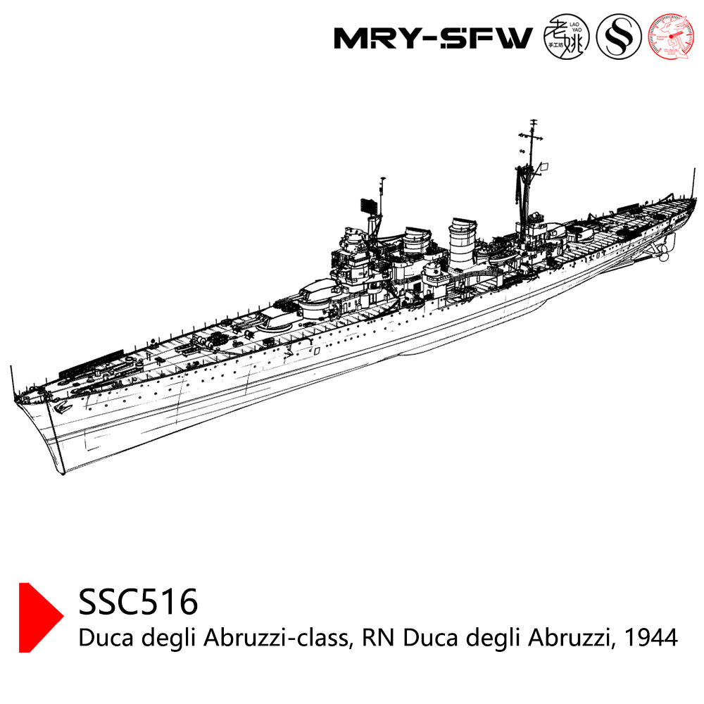 SSC3000516 1/3000 Duca Degli Abruzzi-Class RN Duca Degli Abruzzi 1944 Water Line
