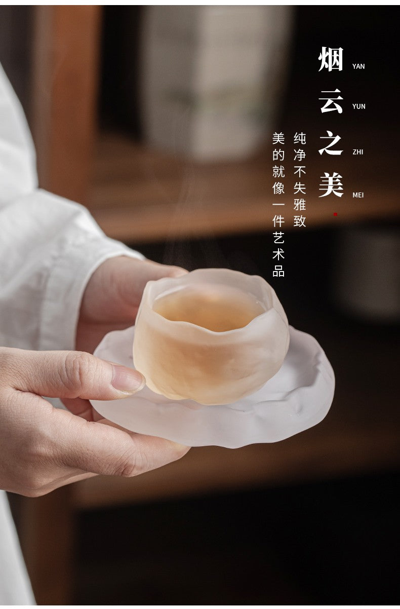 1pc Glass Master Cup Frosted Glass Shangshen Single Cup Small Tea Cup