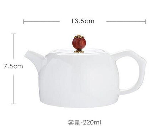 220ml Porcelain Teapot KungFu Tea Set Household Handmade XiShi Pot Filter Kettle