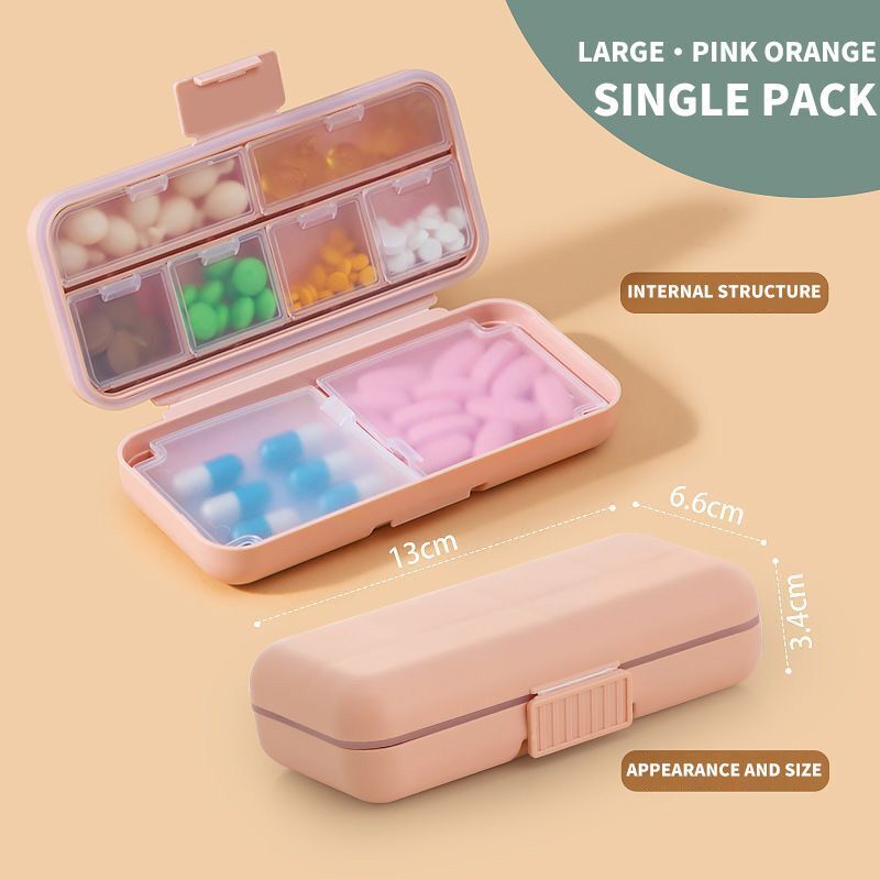 Pill Organizers 8-5 Grids Portable Moisture Proof Travel Medicine Box Container