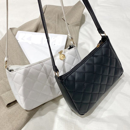 Underarm Fashion Crossbody Embroidered Synthetic Rhombus Square Bag Versatile