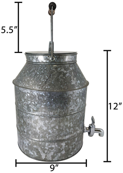 2½ Gallon Beverage Dispenser with Spout for Pouring, Carry Handle, & Lid