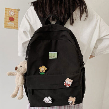 Women Nylon Cute Backpack Student College School Bag Backpack Ladies Bags