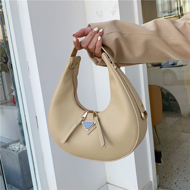 Bag Fashion Vintage Handbag Texture Lychee Crescent Bags Underarm Handbags Purse