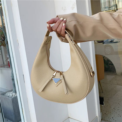 Bag Fashion Vintage Handbag Texture Lychee Crescent Bags Underarm Handbags Purse
