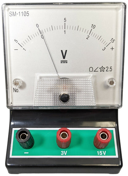 Analog Voltmeter for Measuring DC Voltage in a DC Circuit –1 to +3V or –5 to +15