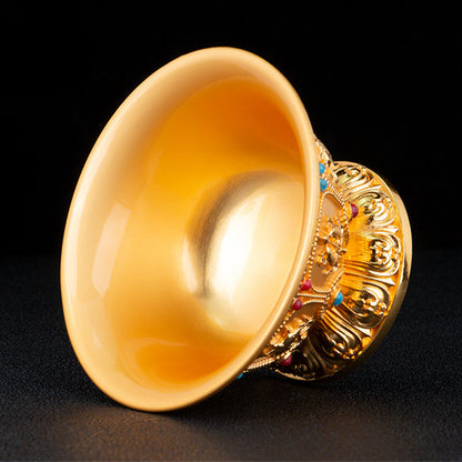 Buddha Alloy Eight Auspicious Bowls Buddhism Supplies Water Supply Cup