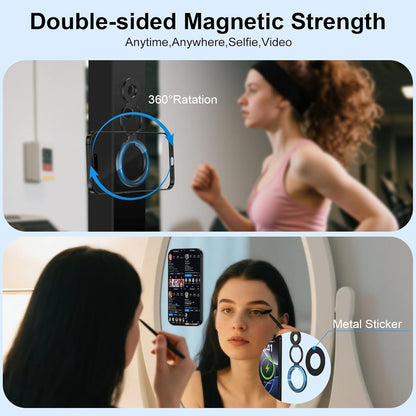 Magnetic Phone Ring Holder for Magsafe Gym Phone Grip Stand Finger Ring Kickstan