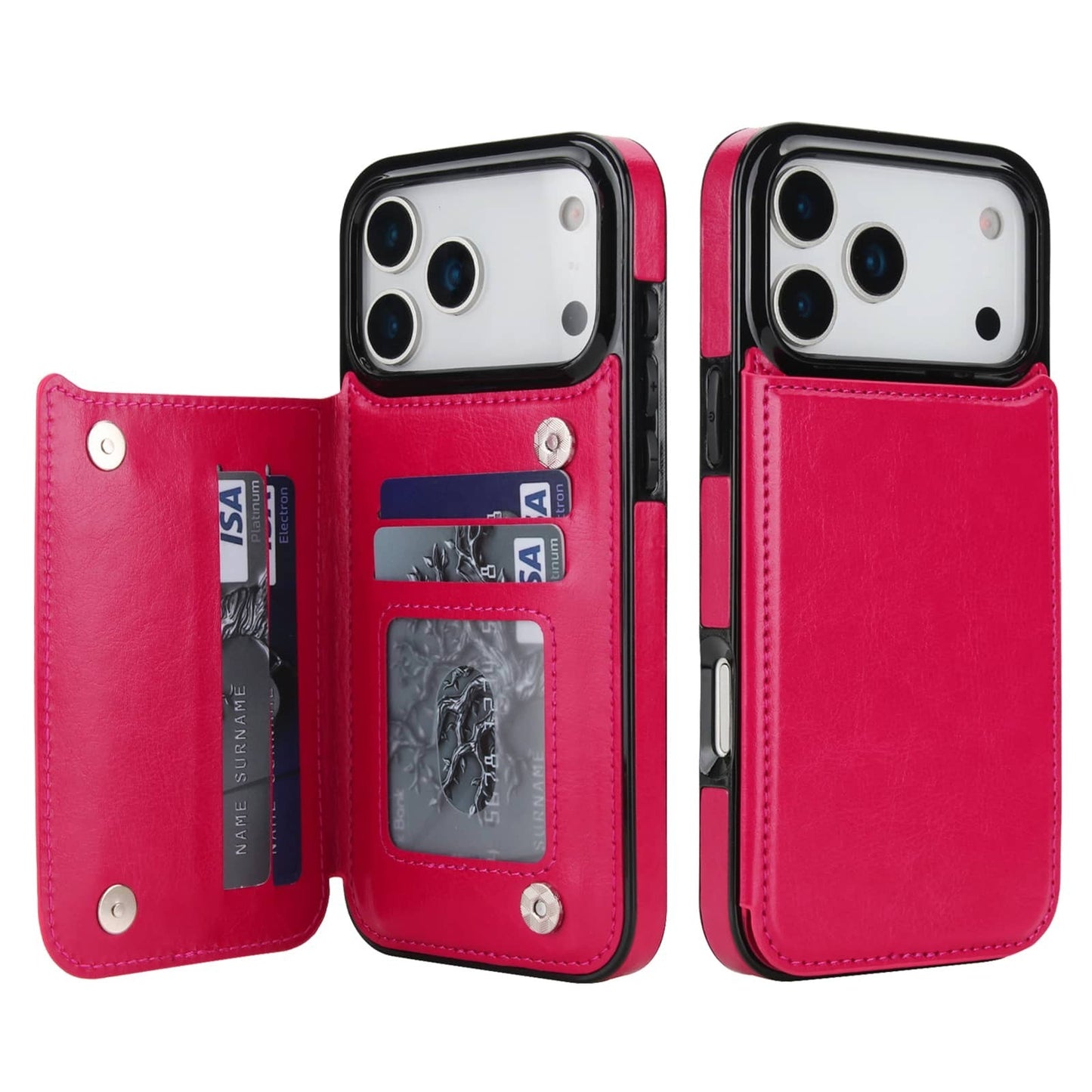 Wallet Case for iPhone 17e 17 16 15 14 13 12 11 Pro Max XS Leather Card Holder