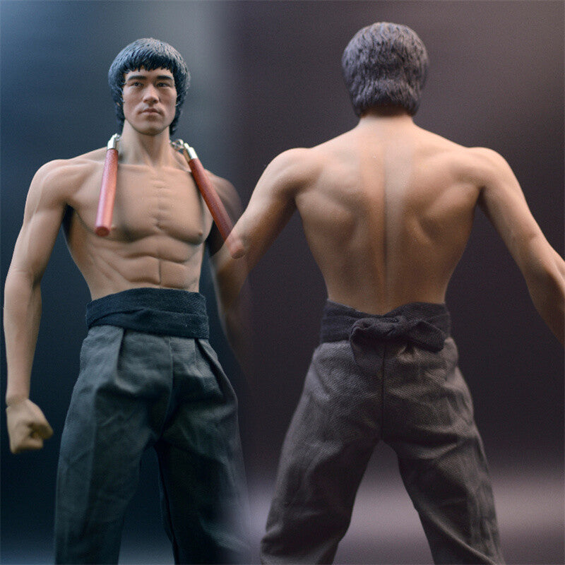 New 1/6 Bruce Lee Full Set Movable Figure Model Toy with Head Body Clothes Stock