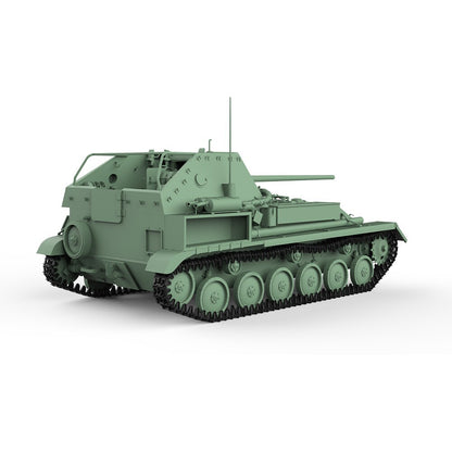 SSMODEL SS72612 1/72 25mm Military Model Kit Soviet SU-76M 85mm D-5S Tank Destro