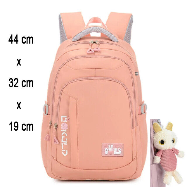 Girl Children Backpack School Bag Back Pack Pink Kid Child Schoolbag Class Kit