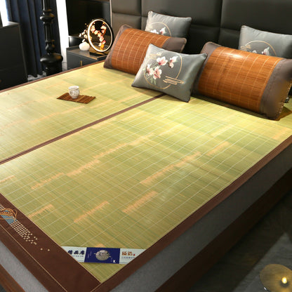 Bamboo Bed Mat Summer Accessories Folding Double Faces Rattan Queen King Size